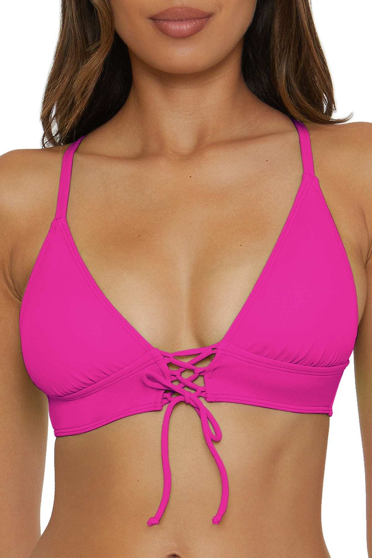 LACE-UP HALTER TOP