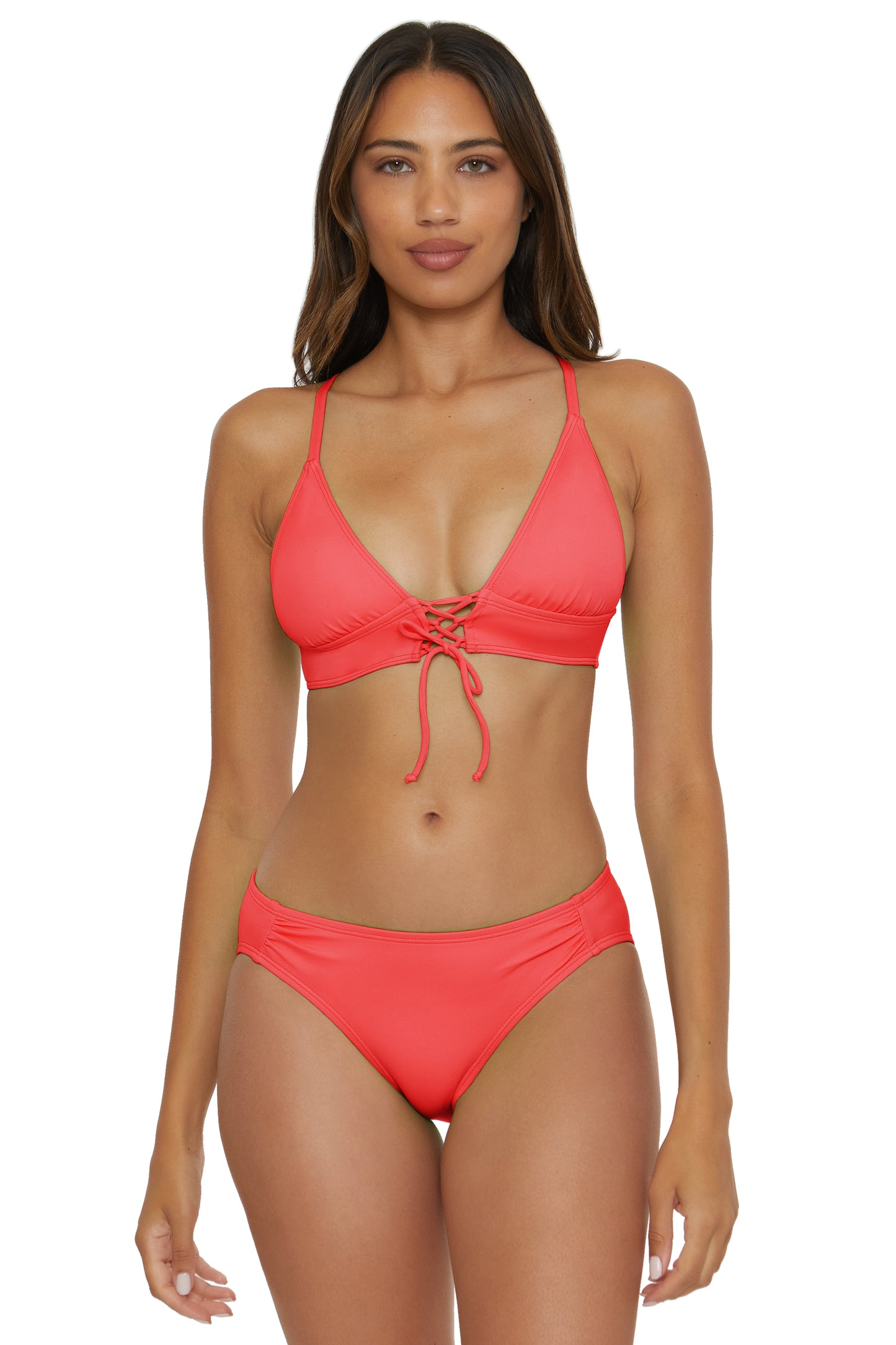 LACE-UP HALTER TOP