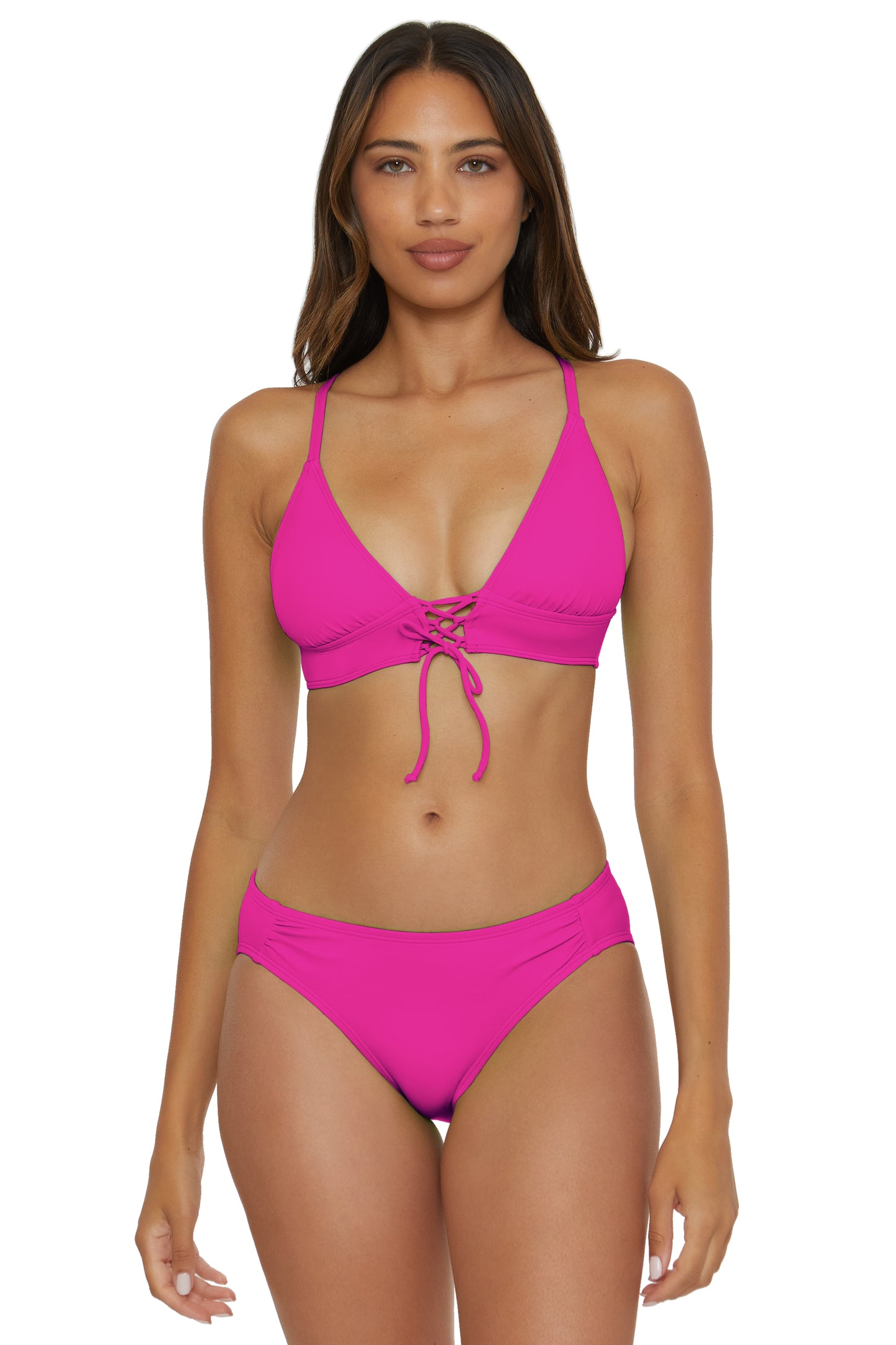LACE-UP HALTER TOP