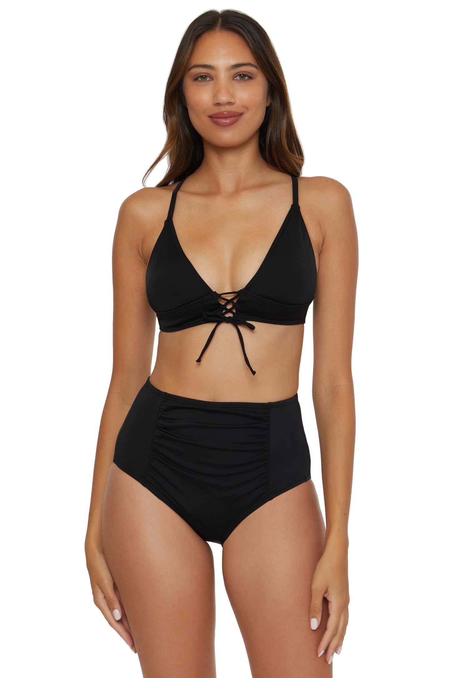 LACE-UP HALTER TOP