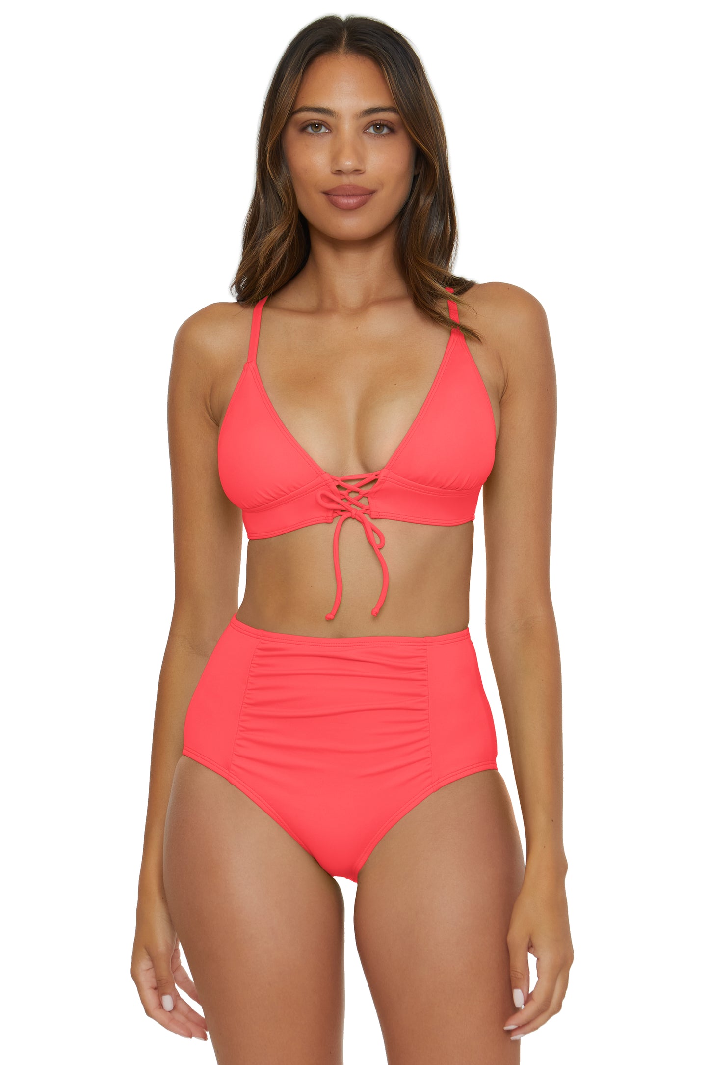 LACE-UP HALTER TOP