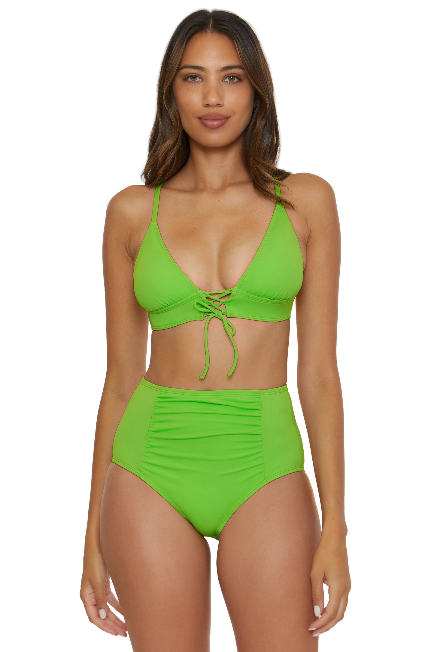 LACE-UP HALTER TOP