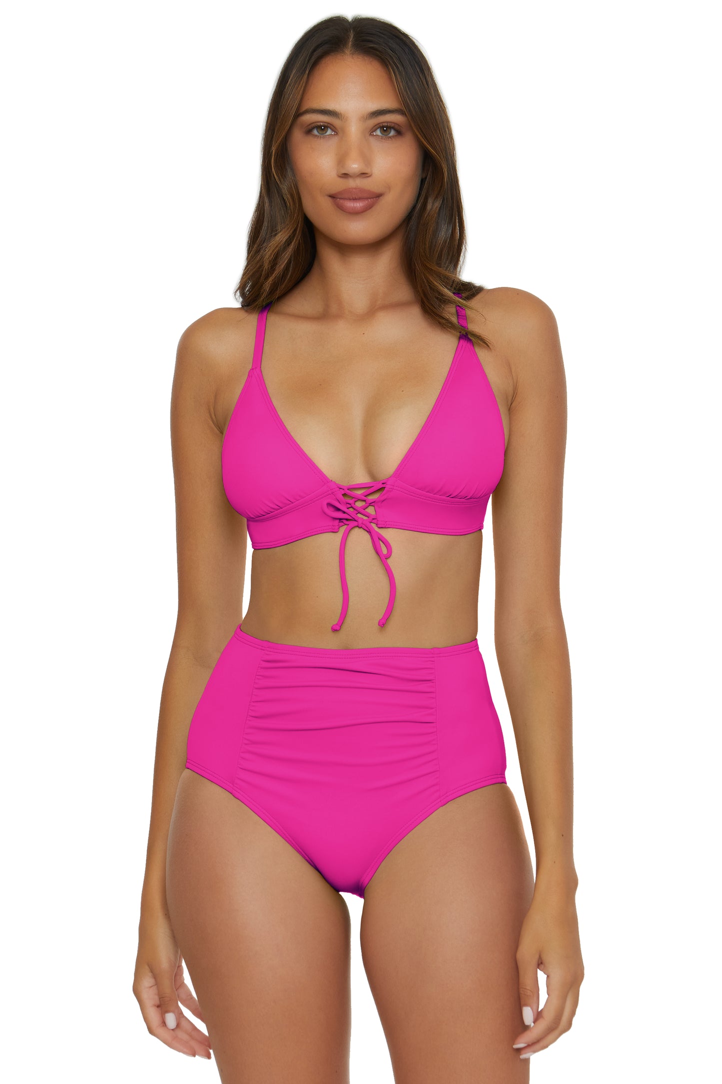 LACE-UP HALTER TOP