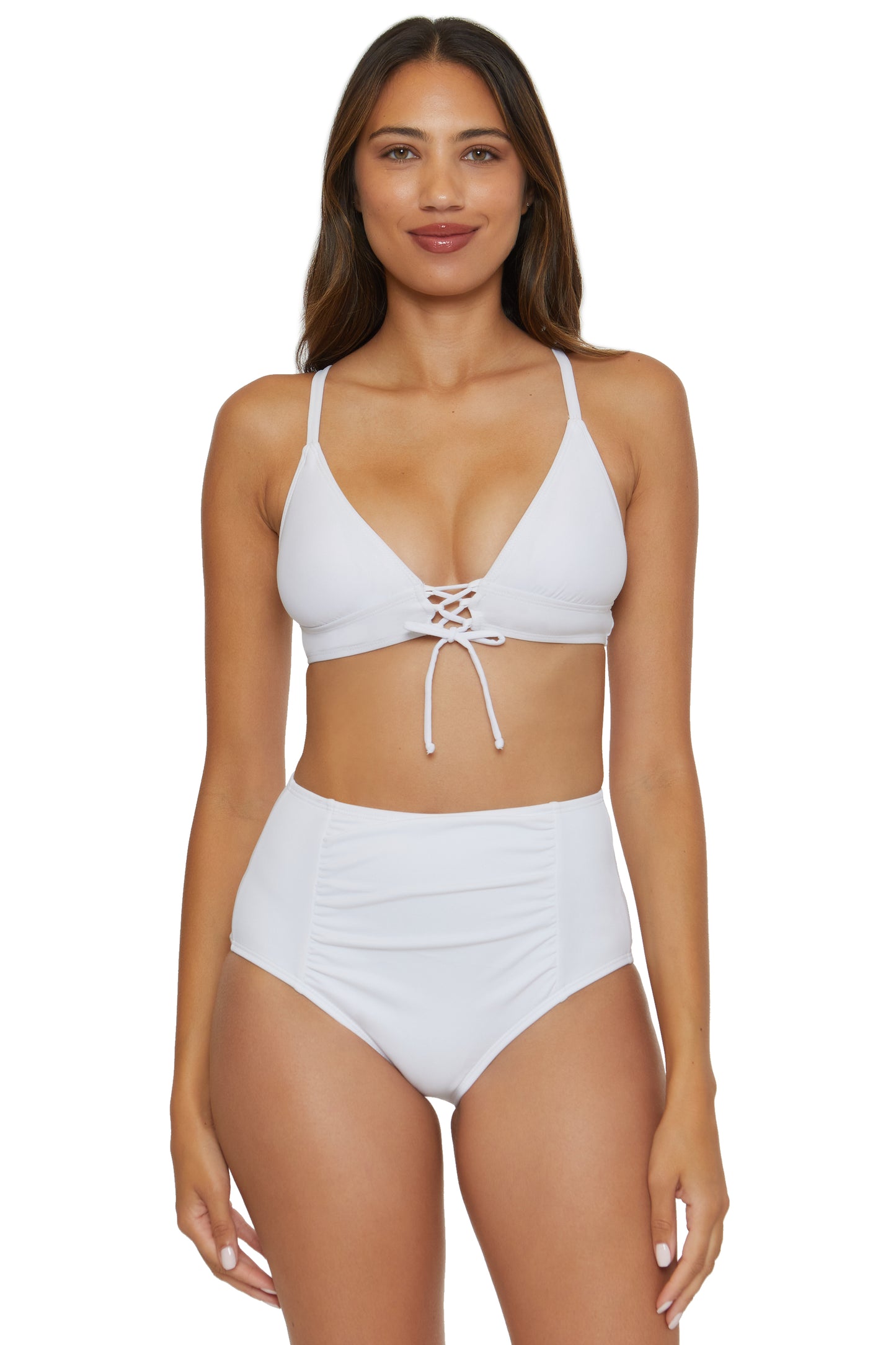 LACE-UP HALTER TOP